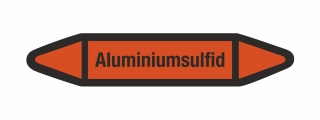 Rohrleitungskennzeichnung Aufkleber Etikett Aluminiumsulfid DIN 2403 Säuren