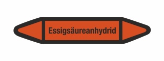 Rohrleitungskennzeichnung Aufkleber Etikett Essigsäureanhydrid DIN 2403 Säuren