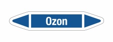 Rohrleitungskennzeichnung Aufkleber Etikett Ozon DIN 2403 Sauerstoff - 125 x 25 mm / 20 Stück