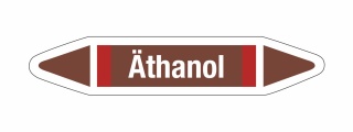 Rohrleitungskennzeichnung Aufkleber Äthanol DIN 2403 Brennbare Flüssigkeiten