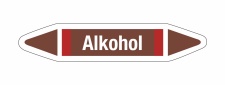 Rohrleitungskennzeichnung Aufkleber Alkohol DIN 2403 Brennbare Flüssigkeiten