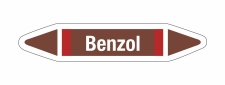 Rohrleitungskennzeichnung Aufkleber Benzol DIN 2403...