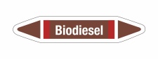 Rohrleitungskennzeichnung Aufkleber Biodiesel DIN 2403...