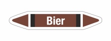Rohrleitungskennzeichnung Aufkleber Bier DIN 2403...