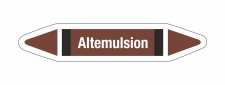 Rohrleitungskennzeichnung Aufkleber Etikett Altemulsion...