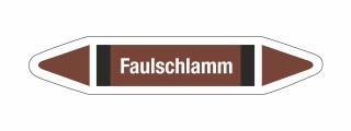 Rohrleitungskennzeichnung Aufkleber Etikett Faulschlamm DIN 2403