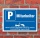 Schild Parkplatz Mitarbeiter Stellplatz Parkverbot abschleppen 3 mm Alu-Verbund 450 x 300 mm