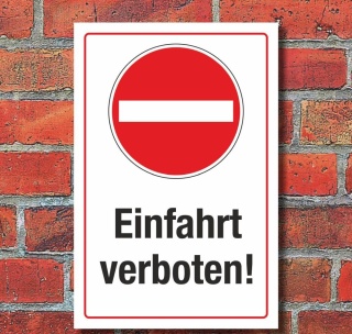 Schild Halteverbot Parkverbot Durchfahrt Einfahrt verboten 3 mm Alu-Verbund 300 x 200 mm