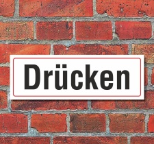 Schild Drücken Türschild Hinweisschild 300 x...