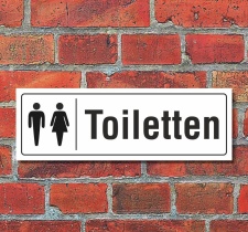 Schild Toiletten WC Klo Türschild Hinweisschild 300...