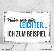 Vintage Shabby Holzschild Früher war alles leichter...