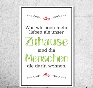 Vintage Shabby Holzschild Was wir mehr lieben als Zuhause Menschen Geschenk