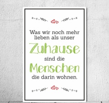 Vintage Shabby Holzschild Was wir mehr lieben als Zuhause...