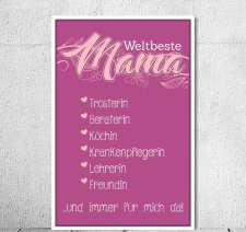 Vintage Shabby Holzschild Weltbeste Mama Muttertag...