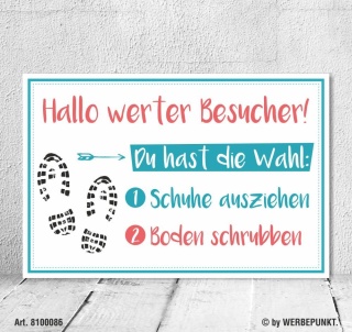 Vintage Shabby Holzschild Schuhe ausziehen oder schrubben Geburtstag Geschenk