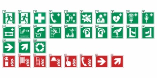 Notausgang Fluchtweg Rettungszeichen Brandschutz DIN ISO Schild 200 x 200 mm