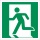 1. Rettungsweg / Notausgang links - Schild 200 x 200 mm