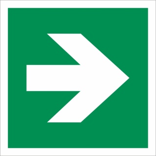 21. Pfeil 90° - Schild 200 x 200 mm