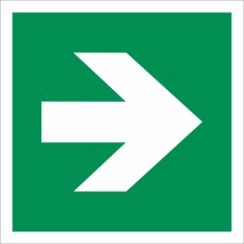 21. Pfeil 90° - Schild 200 x 200 mm