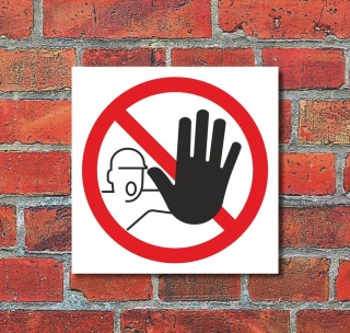 Schild Stop Durchgang verboten Türschild Hinweisschild 200 x 200 mm