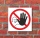 Schild Stop Durchgang verboten Türschild Hinweisschild 200 x 200 mm