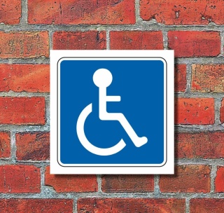 Schild Behindertenparkplatz Halten Parken Parkplatz Parkplatzschild 200 x 200 mm