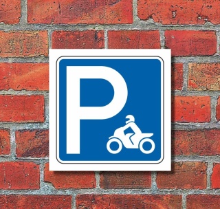 Schild Parkplatz Motorräder Motorrad Hinweisschild Parkplatzschild 200 x 200 mm