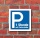 Schild Parkplatz 1 Stunde Parkscheibe Hinweisschild Parkplatzschild 200 x 200 mm
