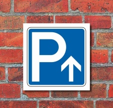 Schild Parkplatz Pfeil geradeaus Hinweisschild...