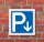 Schild Parkplatz Pfeil abwärts Hinweisschild Parkplatzschild 200 x 200mm