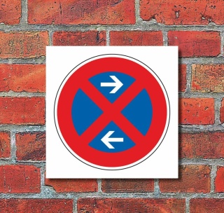 Schild Parkverbot beide Richtungen Halteverbot Parkverbotsschild 200 x 200mm