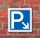 Schild Parkplatz Pfeil rechts abwärts Hinweisschild Parkplatzschild 200 x 200mm