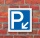 Schild Parkplatz Pfeil links abwärts Hinweisschild Parkplatzschild 200 x 200mm