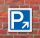 Schild Parkplatz Pfeil rechts aufwärts Hinweisschild Parkplatzschild 200 x 200mm