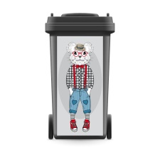 Mülltonnenaufkleber Mülltonne Mülleimer...