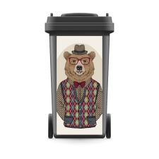 Mülltonnenaufkleber Mülltonne Mülleimer...