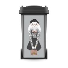 Mülltonnenaufkleber Mülltonne Mülleimer...