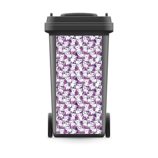 Mülltonnenaufkleber Mülltonne Mülleimer Abfalltonne Süße Katzen Katze