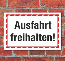 Schild Ausfahrt freihalten Halteverbot Parkverbot...