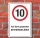 Schild Auf dem gesamten Betriebsgelände 10 km/h Hinweisschild 3 mm Alu-Verbund 450 x 300 mm