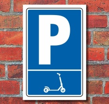 Schild Parkplatz Stellplatz E Scooter Tretroller...