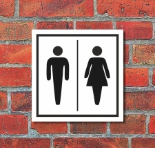 Schild WC Toilette Klo Damen Herren Türschild 400 x...