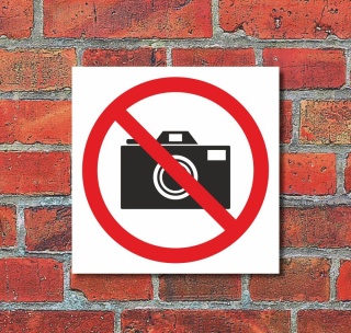 Schild Fotografieren verboten Türschild Hinweisschild 400 x 400 mm