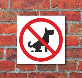 Schild Kein Hundeklo Hundehaufen Kot Türschild Hinweisschild 400 x 400 mm