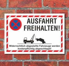 Schild Parkverbot Parken verboten Halteverbot Ausfahrt 3...