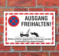 Schild Parkverbot Halteverbot Ausgang freihalten 3 mm...
