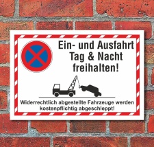 Schild Parkverbot Halteverbot Ein- und Ausfahrt...