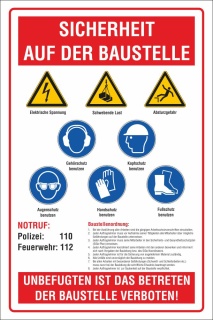 PVC Banner Plane Palettenbanner Europalette Sicherheit Baustelle