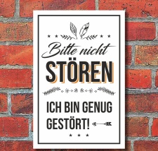 Schild Nicht stören bin Gestört genug Geschenk...