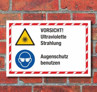 Kombischild Ultraviolette Strahlung Augenschutz benutzen 3 mm Alu-Verbund